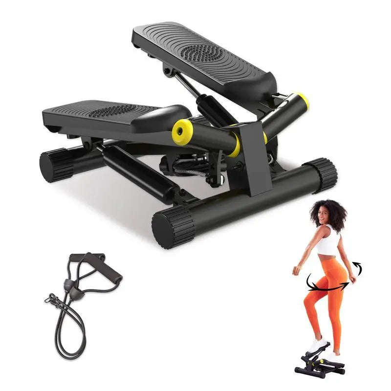 Ziwwvy Steppers for Exercises, Twisting Stepper for Butt Lifting with Resistance Bands and Full Body Cardio Equipment，Adjustable Height Fitness Stepper Machine，330Lbs Weight for Home and Office